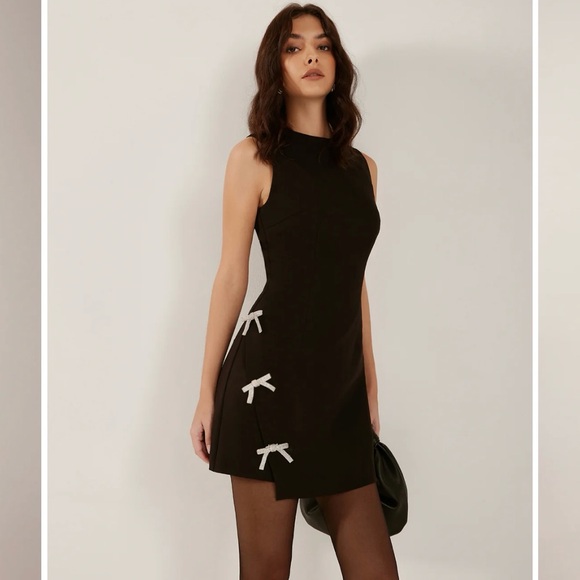 Commense Removable Rhinestone-Bow Tank Dress - Picture 2 of 8